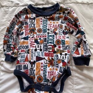 Disney Mickey Mouse Baby Boy Long Sleeve Cotton Onesie